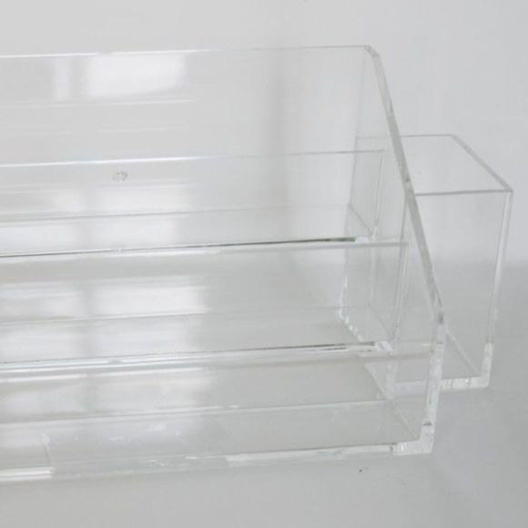AVON Nail Enamel Holder Caddy with Side Nail Tool Holder "CLEAR" ~ NEW!!! - Picture 2 of 5